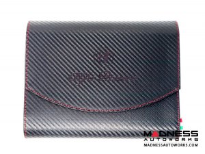 Document Holder - Alfa Romeo Logo - Carbon Fiber Finish